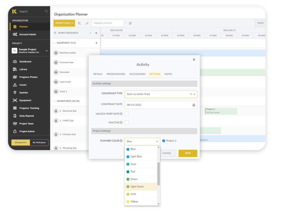 Workforce & Equipment Planner KOps